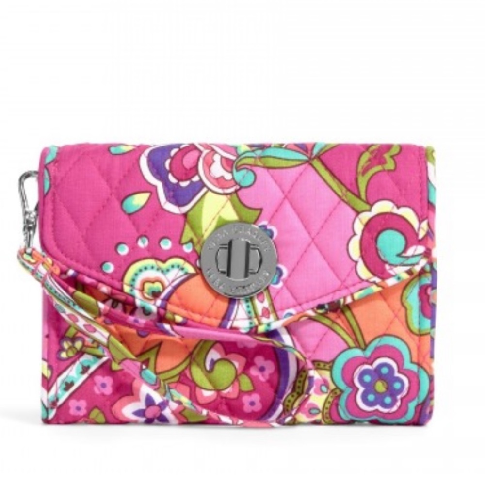 Vera Bradley Pink Swirls Your Turn Smartphone Wristlet